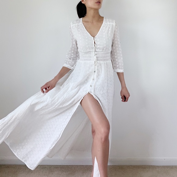 CHICBOMB Dresses & Skirts - HARPER Crocheted  Maxi Dress - WHITE